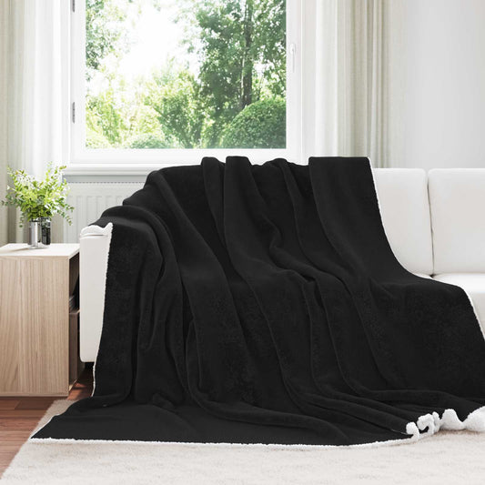 Throw Blanket Black 240 x 270 cm 3.17 kg Fleece