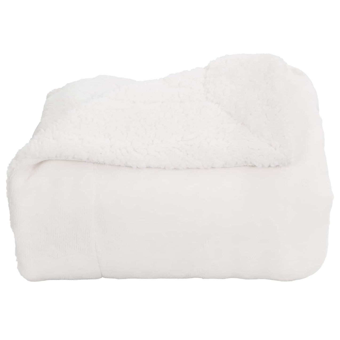 Throw Blanket White 130 x 150 cm Fleece