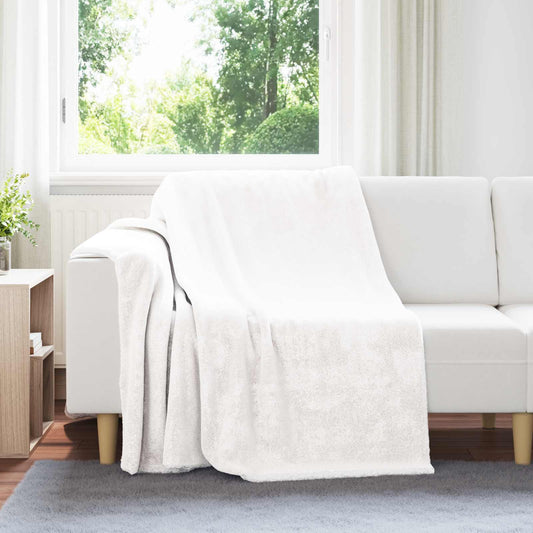Throw Blanket White 150 x 200 cm 1.64 kg Fleece