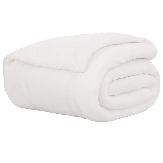 Throw Blanket White 150 x 200 cm 1.64 kg Fleece
