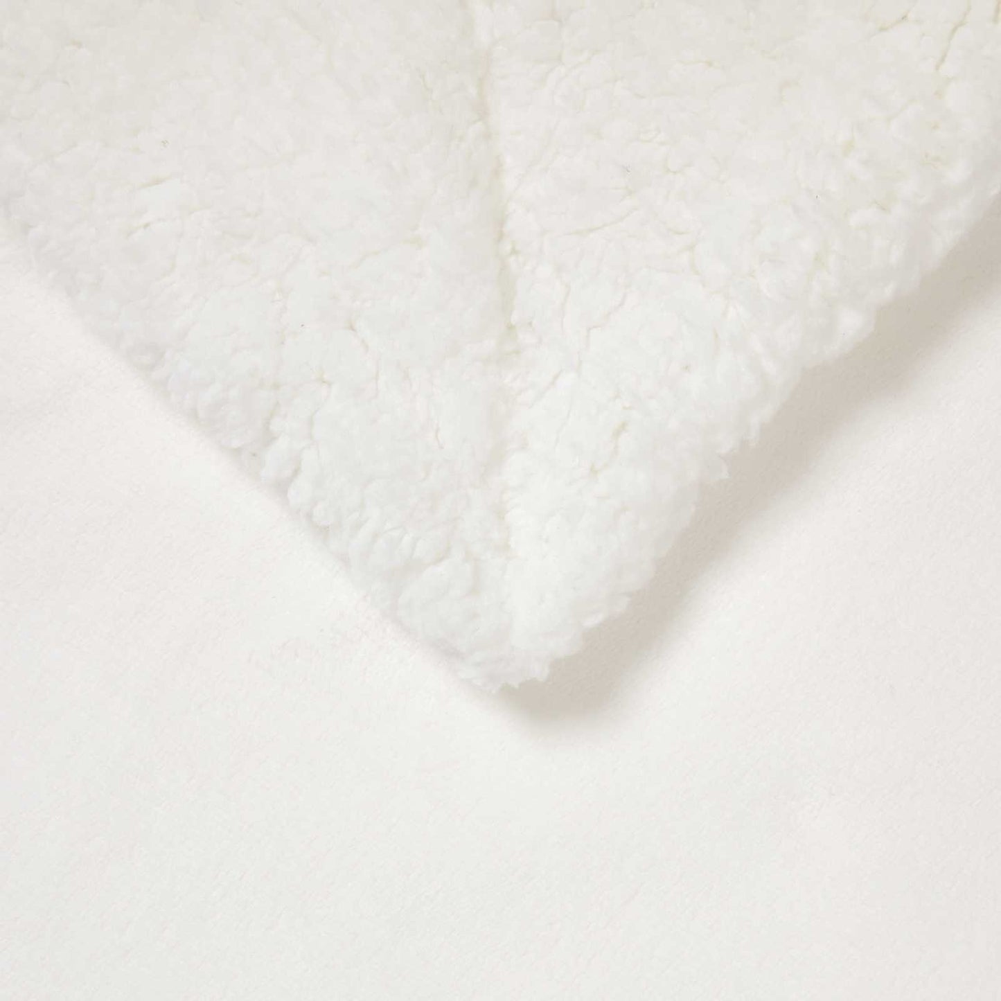 Throw Blanket White 220 x 240 cm Fleece