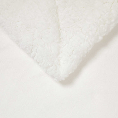 Throw Blanket White 220 x 240 cm Fleece