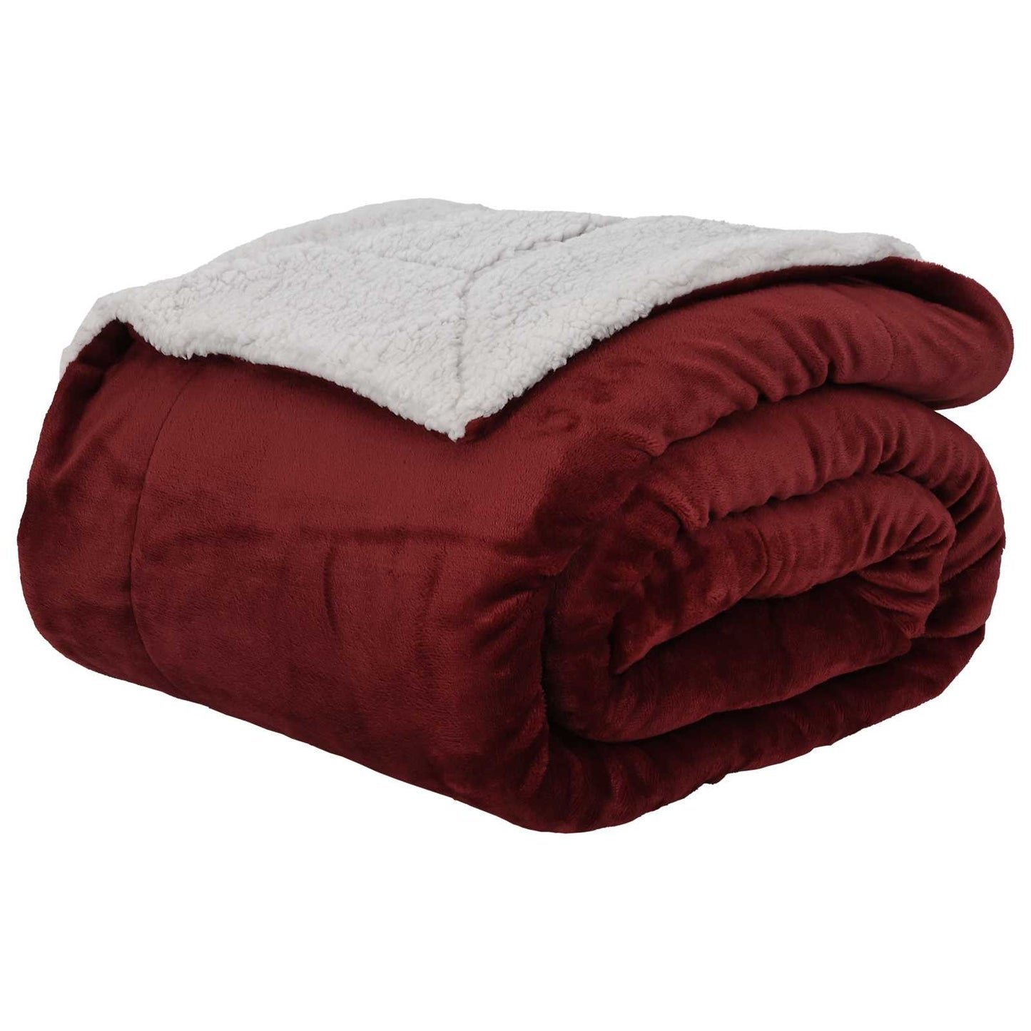 Throw Blanket Bordeaux Red 220 x 240 cm Fleece