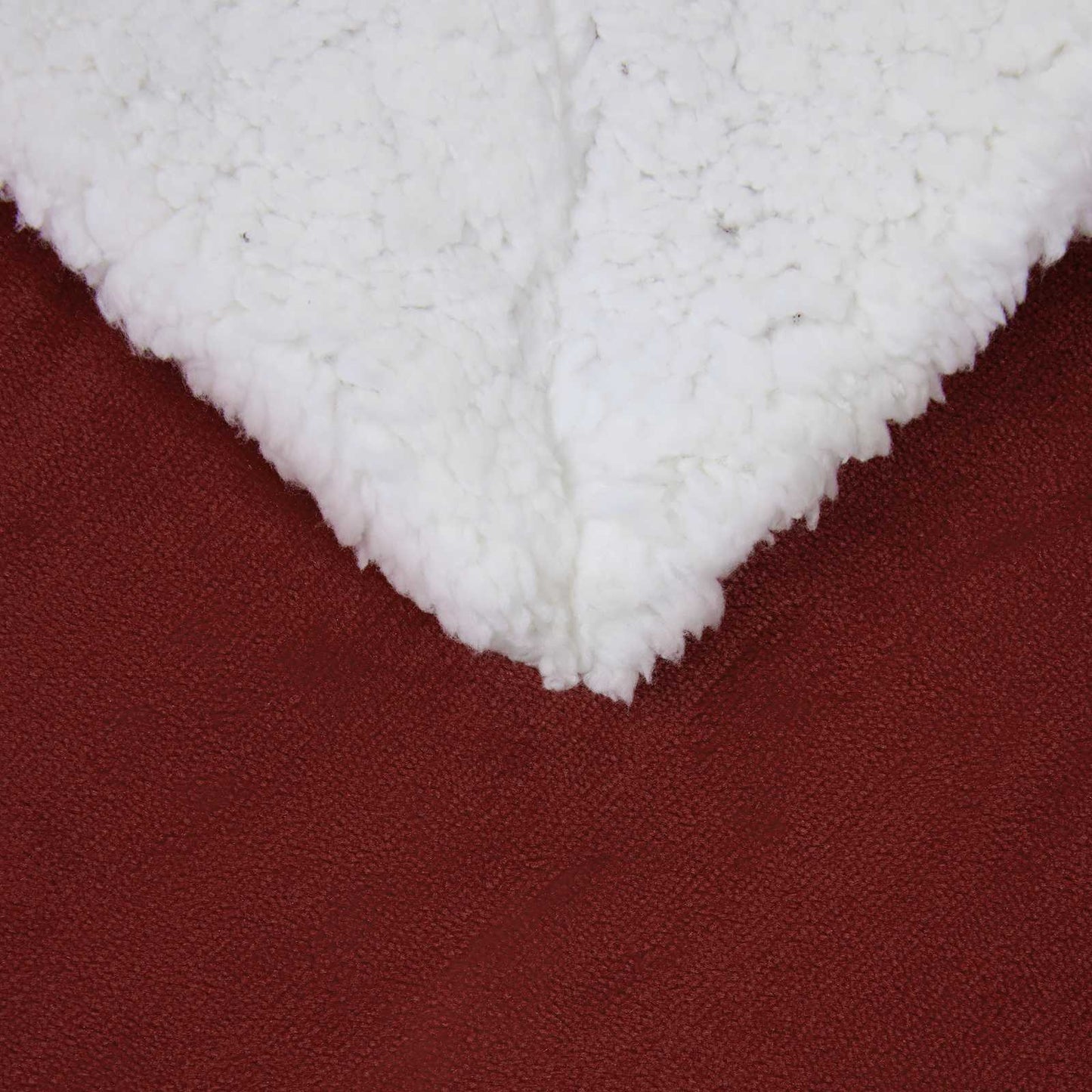 Throw Blanket Bordeaux Red 240 x 270 cm Fleece