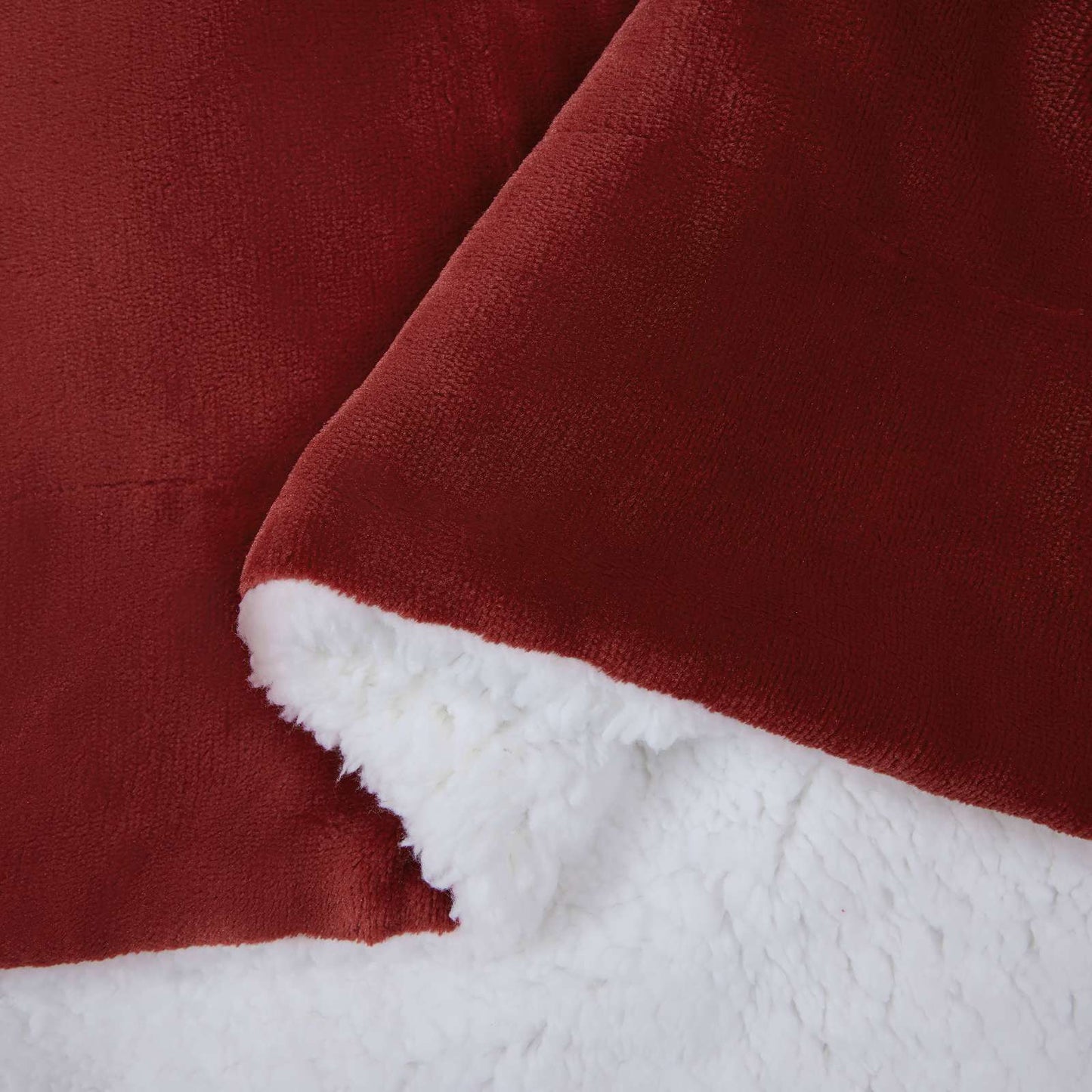 Throw Blanket Bordeaux Red 240 x 270 cm Fleece