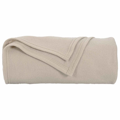 Throw Blanket Beige 170 x 130 cm Fleece