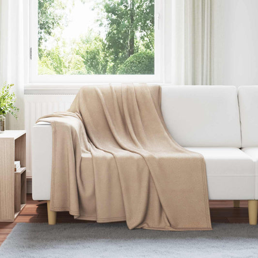 Throw Blanket Camel 200 x 150 cm 0.45 kg Fleece