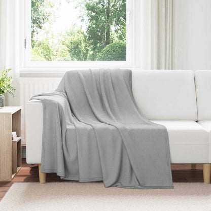 Throw Blanket Grey 200 x 150 cm Fleece