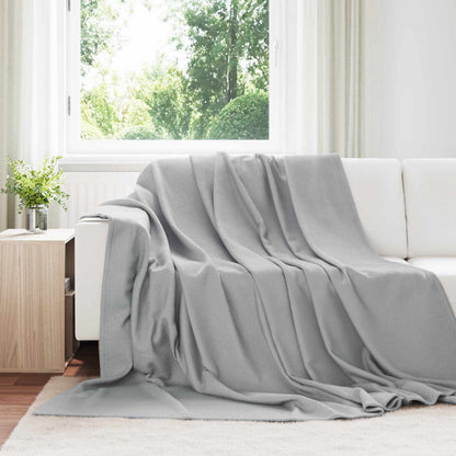 Throw Blanket Grey 270 x 240 cm Fleece