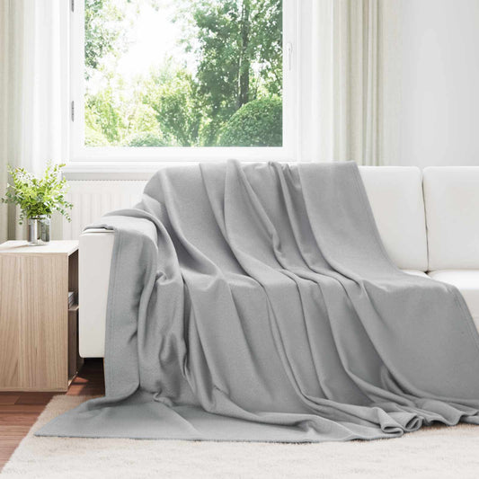 Throw Blanket Grey 270 x 240 cm 0.86 kg Fleece
