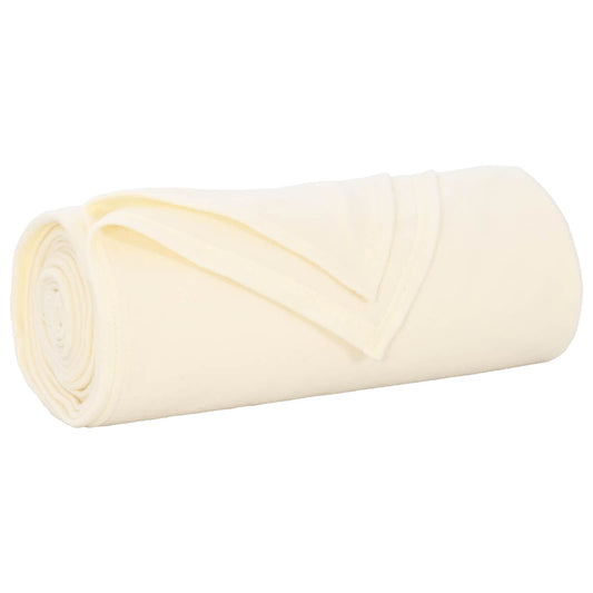 Throw Blanket Cream 200 x 150 cm Fleece