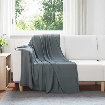 Throw Blankets 6 pcs Dark Grey 170 x 130 cm Fleece
