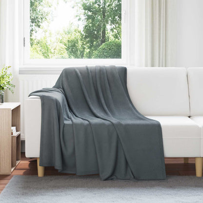 Throw Blankets 6 pcs Dark Grey 200 x 150 cm Fleece