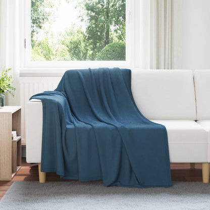 Throw Blankets 6 pcs Navy Blue 200 x 150 cm Fleece
