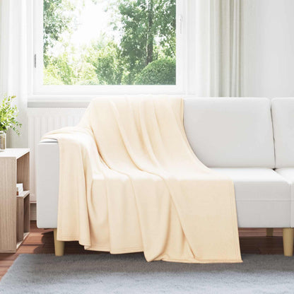 Throw Blankets 6 pcs Cream 200 x 150 cm Fleece