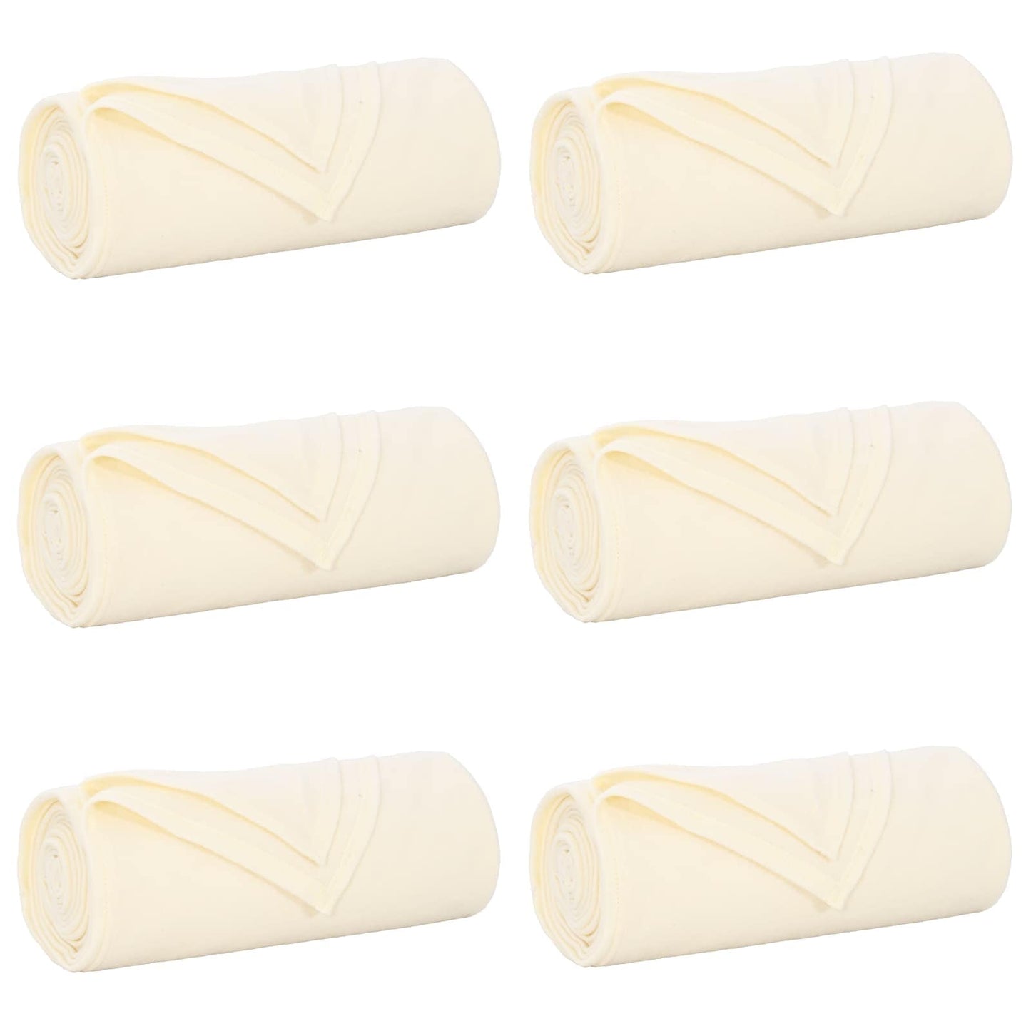 Throw Blankets 6 pcs Cream 200 x 150 cm Fleece