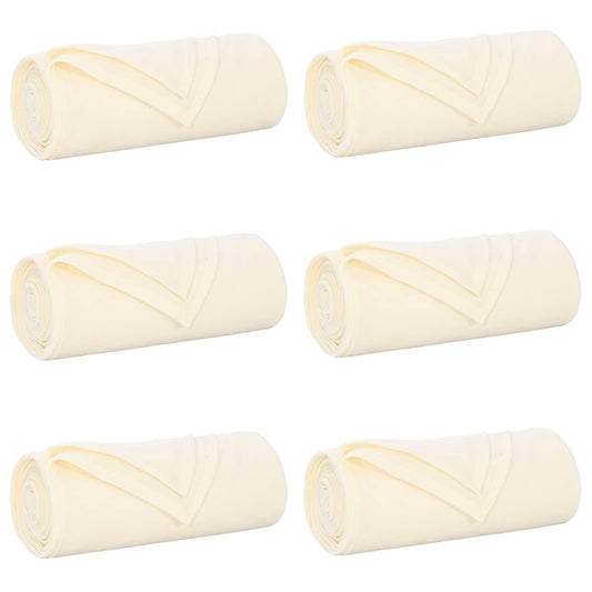 Throw Blankets 6 pcs Cream 240 x 220 cm 4.28 kg Fleece
