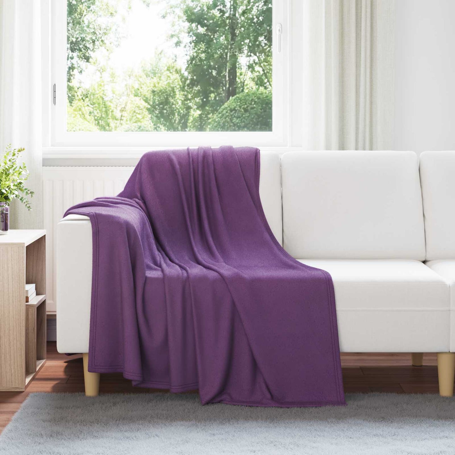 Throw Blankets 6 pcs Purple 170 x 130 cm Fleece