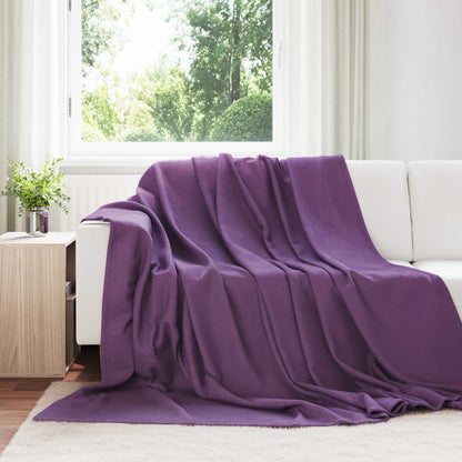 Throw Blankets 6 pcs Purple 240 x 220 cm Fleece