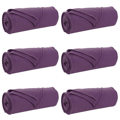 Throw Blankets 6 pcs Purple 240 x 220 cm Fleece