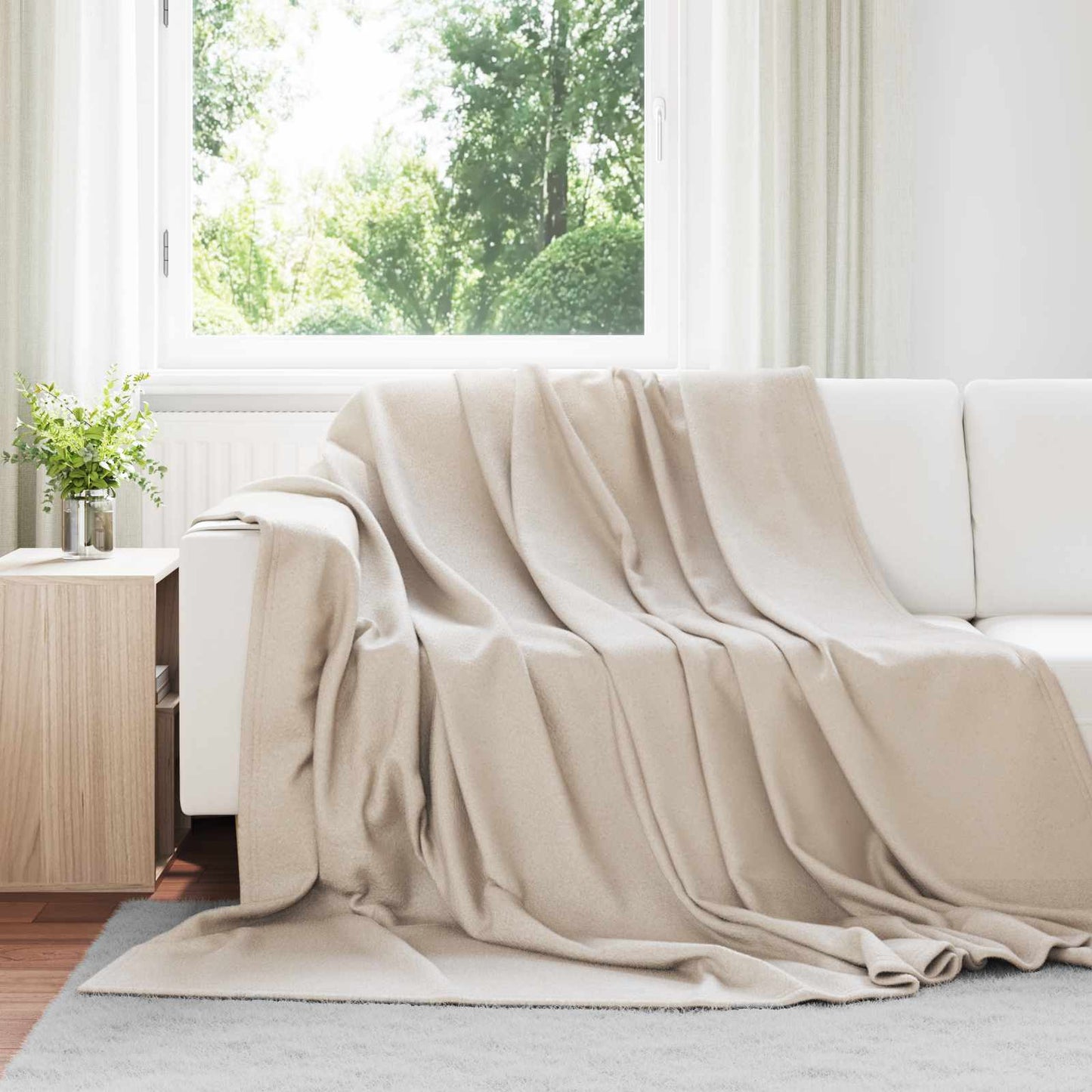 Throw Blankets 24 pcs Beige 240 x 220 cm Fleece