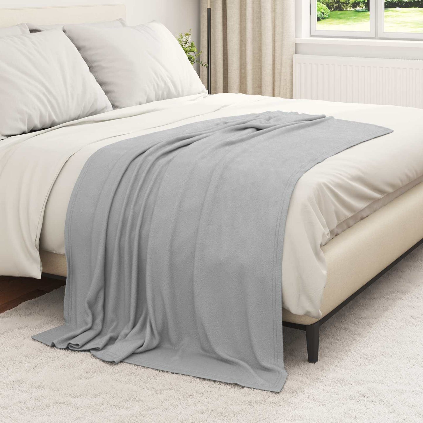 Throw Blankets 24 pcs Grey 170 x 130 cm Fleece