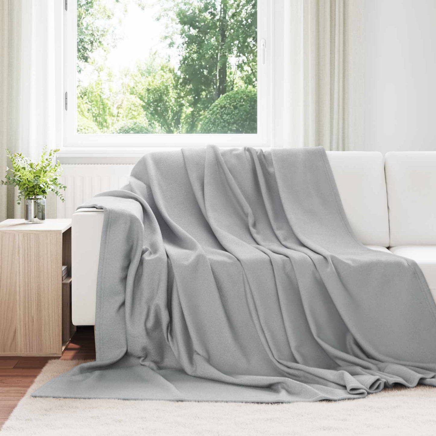 Throw Blankets 24 pcs Grey 240 x 220 cm Fleece
