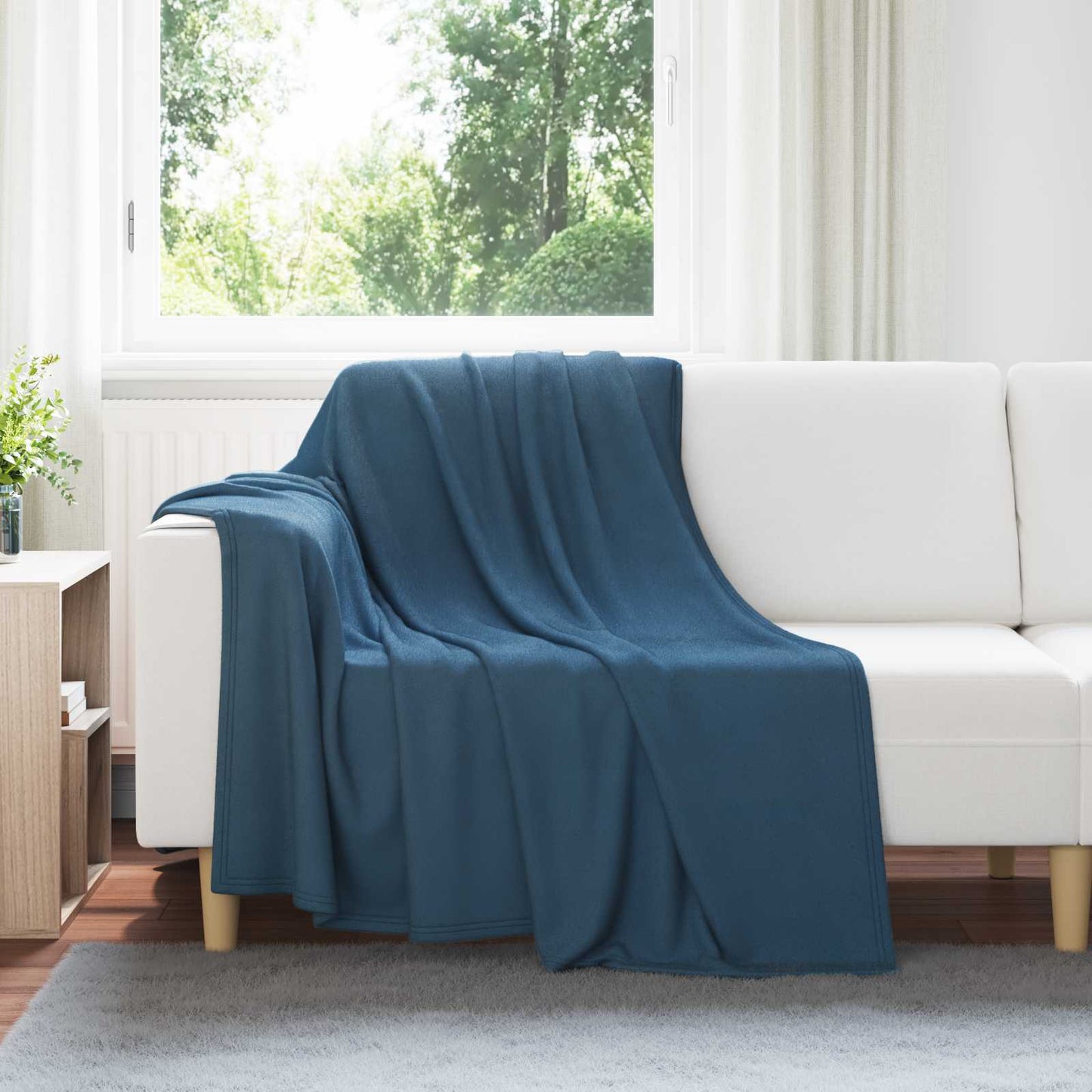 Throw Blankets 24 pcs Navy Blue 200 x 150 cm Fleece