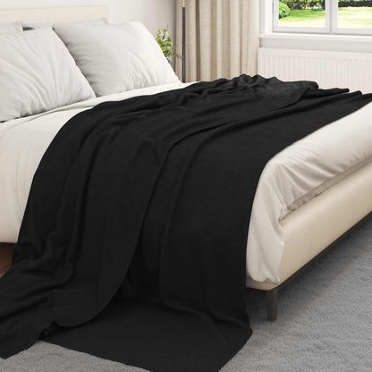 Throw Blankets 24 pcs Black 240 x 220 cm Fleece