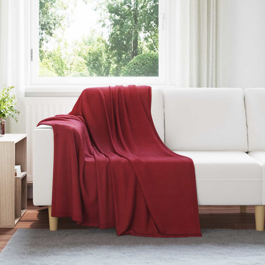 Throw Blankets 24 pcs Bordeaux Red 170 x 130 cm 7.81 kg Fleece