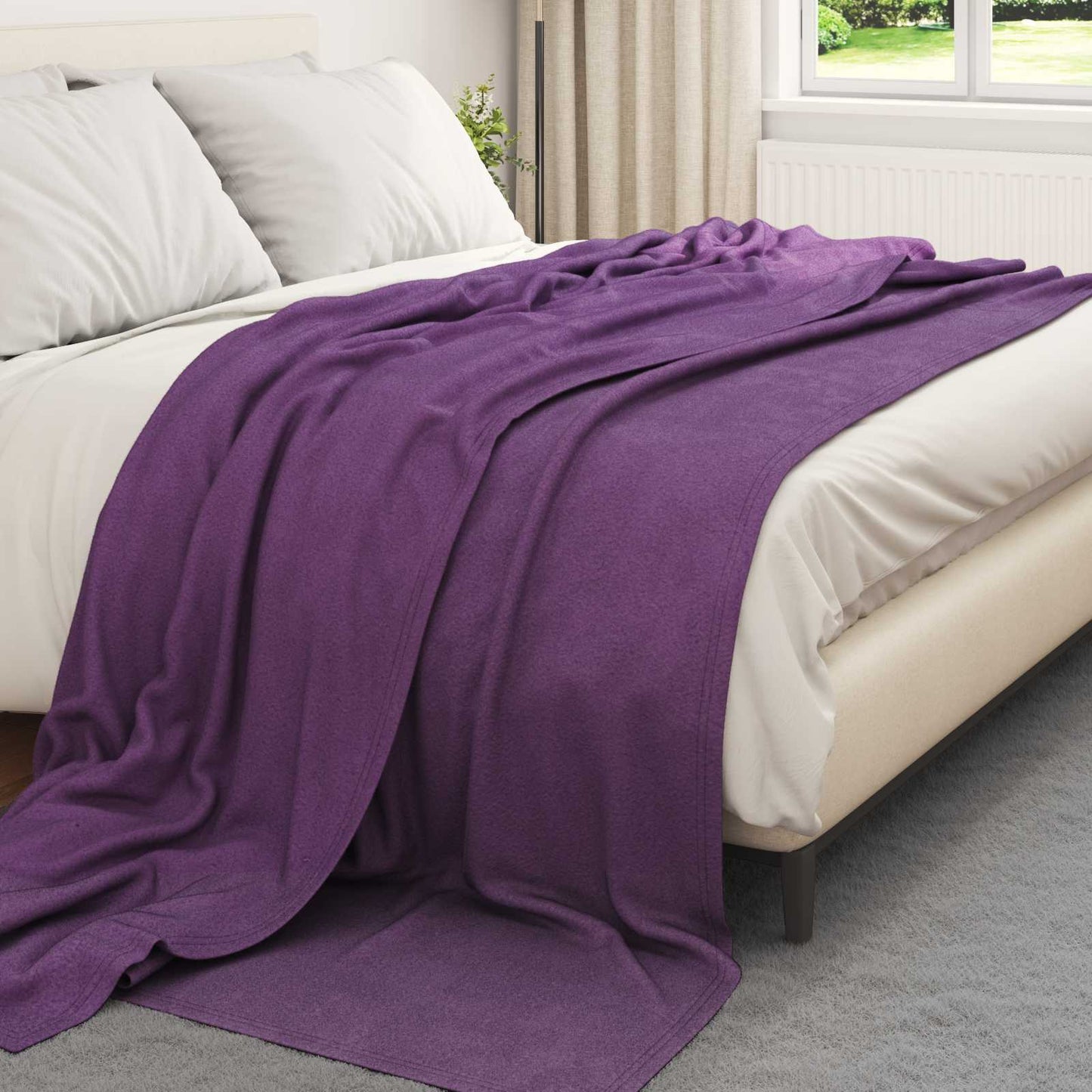 Throw Blankets 24 pcs Purple 270 x 240 cm Fleece