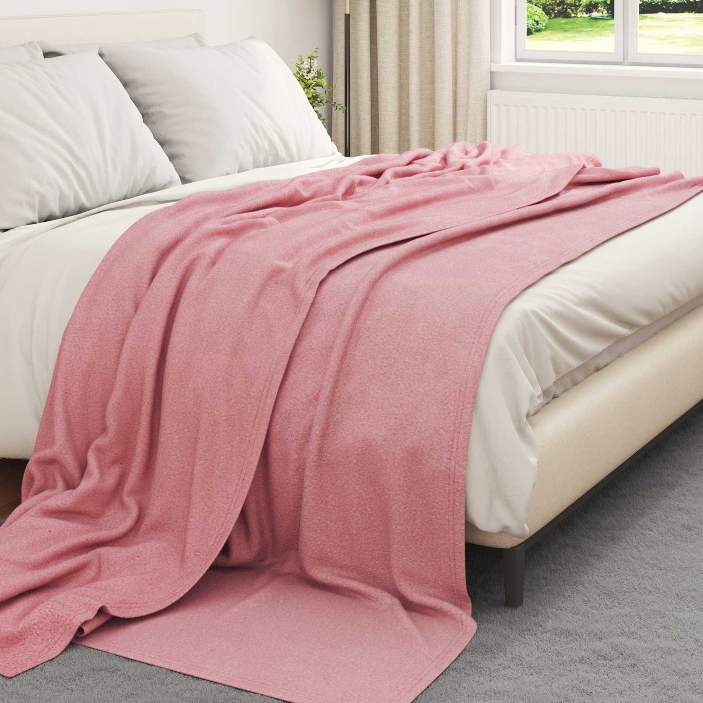Throw Blankets 24 pcs Pink 270 x 240 cm Fleece