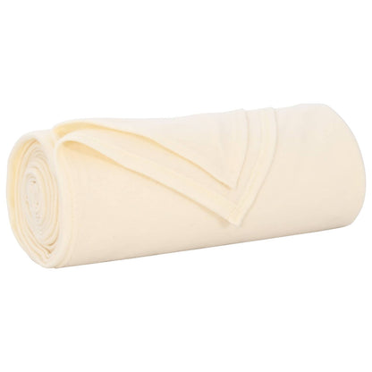 Throw Blanket Cream 210 x 140 cm Fleece