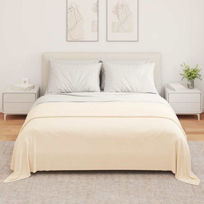 Throw Blanket Cream 280 x 210 cm Fleece