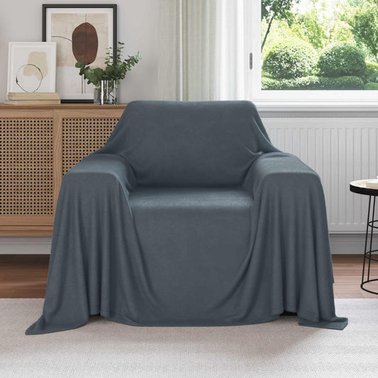 Throw Blanket Dark Grey 210 x 140 cm 0.41 kg Fleece