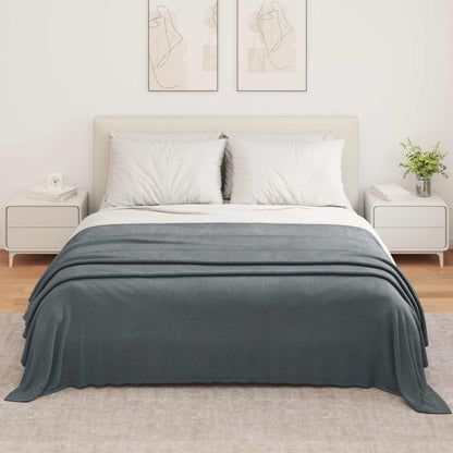 Throw Blanket Dark Grey 350 x 270 cm Fleece