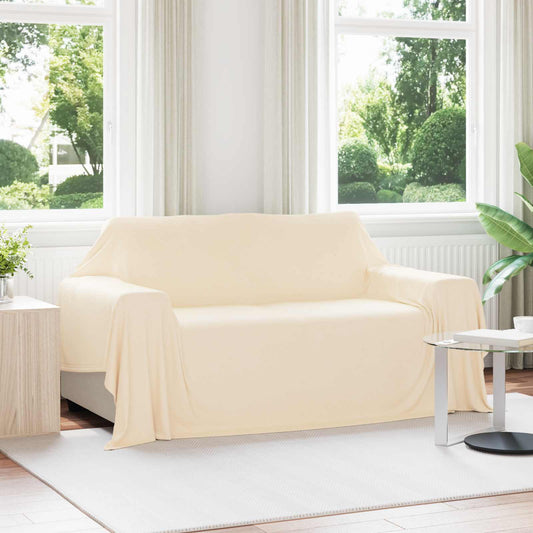 Throw Blankets 6 pcs Cream 280 x 210 cm 4.85 kg Fleece