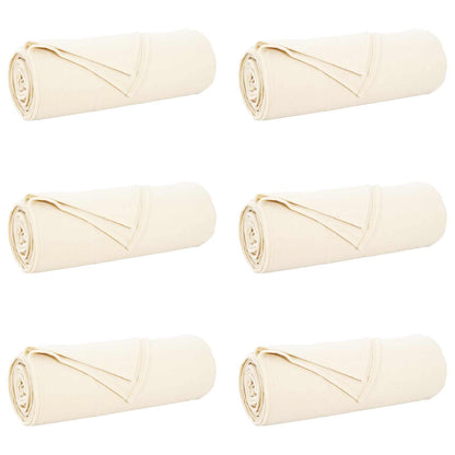 Throw Blankets 6 pcs Cream 280 x 210 cm Fleece