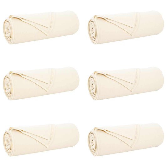 Throw Blankets 6 pcs Cream 280 x 210 cm 4.85 kg Fleece