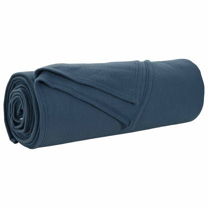 Throw Blankets 6 pcs Navy Blue 280 x 210 cm Fleece