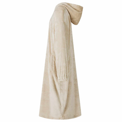 Blanket Hoodie Beige L Flannel