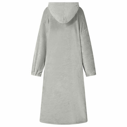Blanket Hoodie Grey M Flannel
