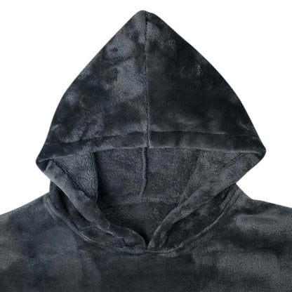 Blanket Hoodie Navy Blue M Flannel