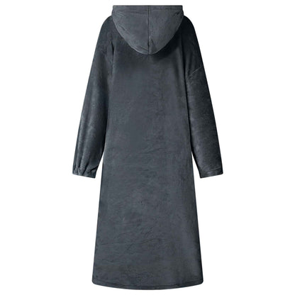 Blanket Hoodie Navy Blue L Flannel