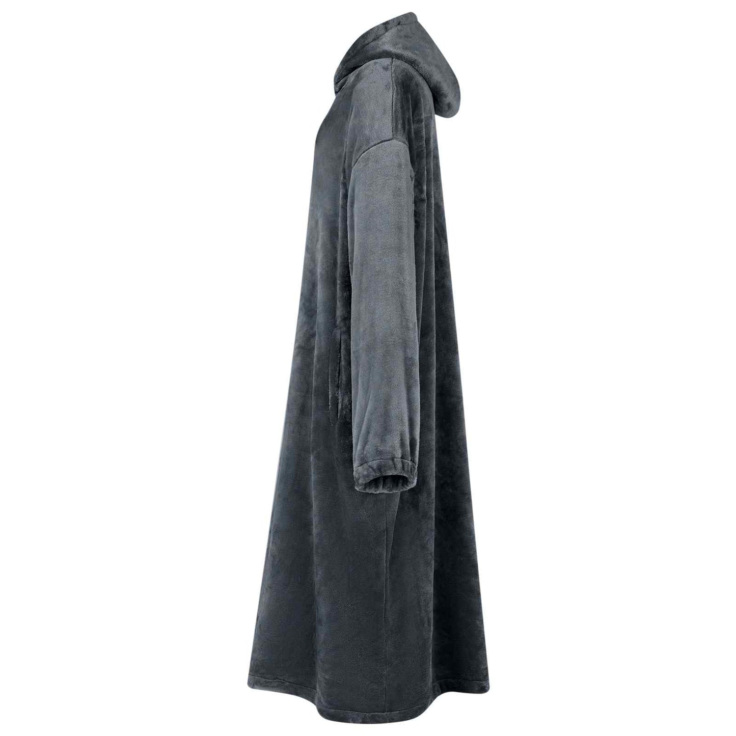 Blanket Hoodie Navy Blue L Flannel