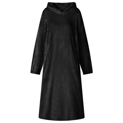 Blanket Hoodie Black M Flannel
