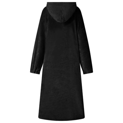 Blanket Hoodie Black L Flannel