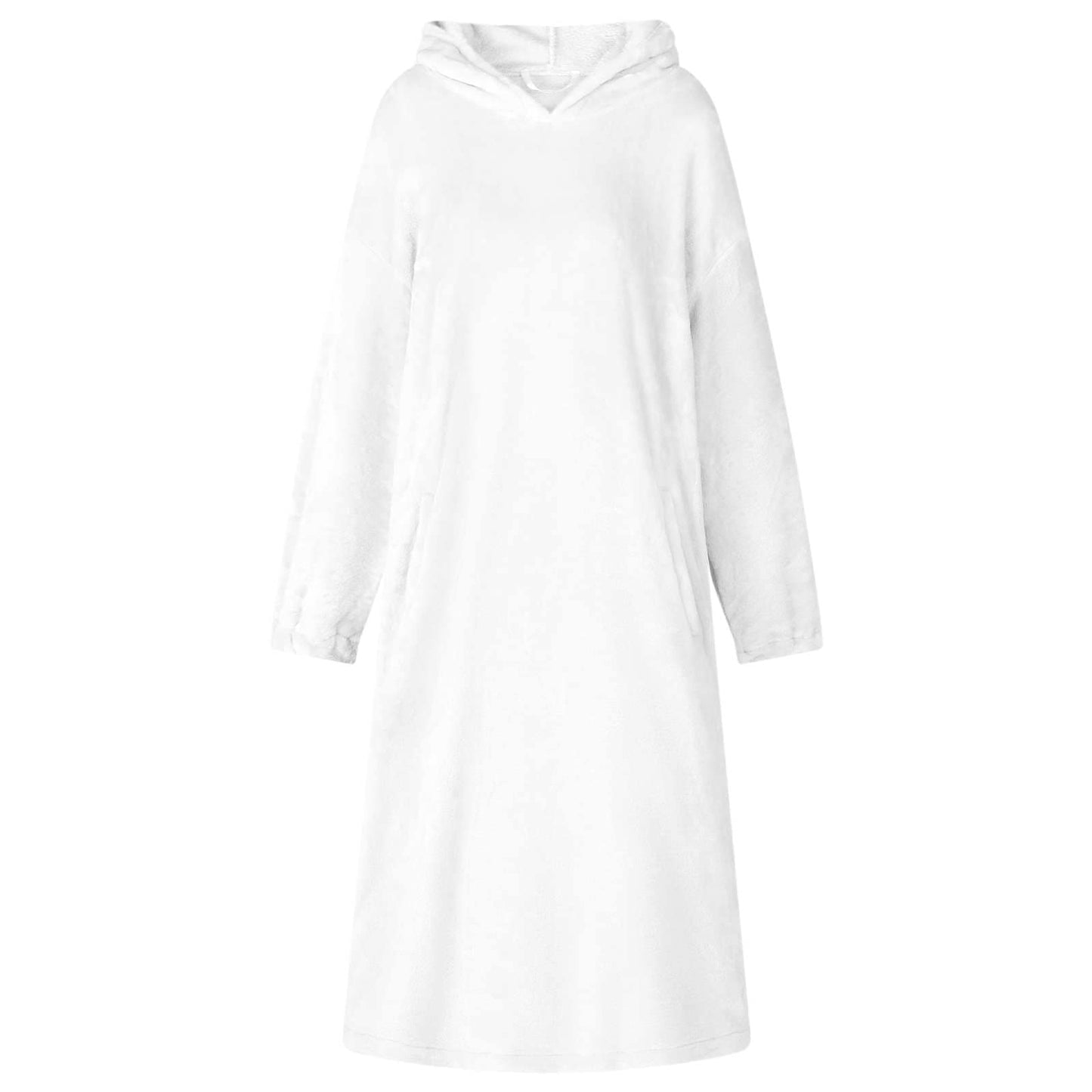 Blanket Hoodie White L Flannel