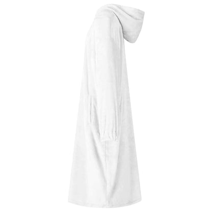 Blanket Hoodie White L Flannel