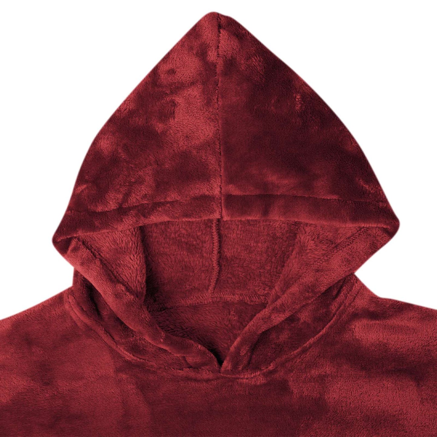 Blanket Hoodie Bordeaux Red S Flannel